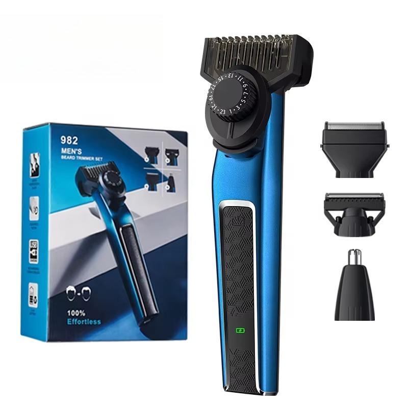 Men'S Grooming Nose Hair Trimmer - 982 Set Pemangkas Jenggot Pria Alat