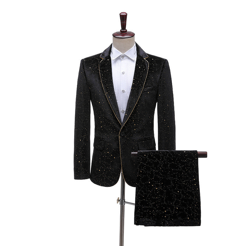 Men'S Grooming Studio - Setelan Jas Beludru Formal Pria Elegan
