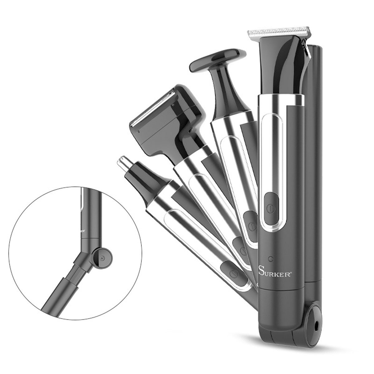 Men'S Grooming Nose Hair Trimmer - Surker Alat Cukur 4-In-1 untuk Pria