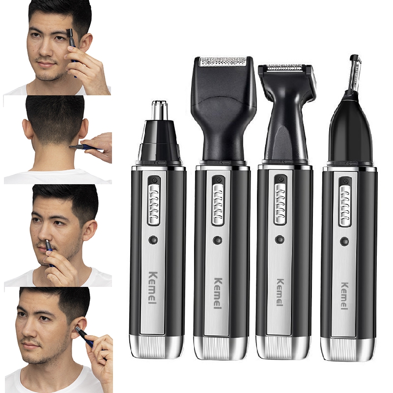 Men'S Grooming Nose Hair Trimmer - Kemei Alat Cukur Rambut Elektrik Isi