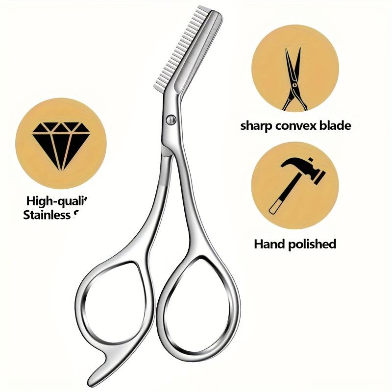Gunting Alis Baja Tahan Karat  - Men'S Grooming Eyebrow Trimming ulasan dan harga
