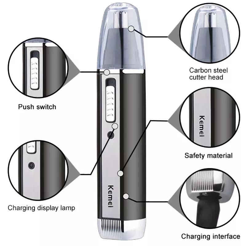 Kemei Alat Cukur Rambut Elektr - Men'S Grooming Nose Hair Trimmer ulasan dan harga
